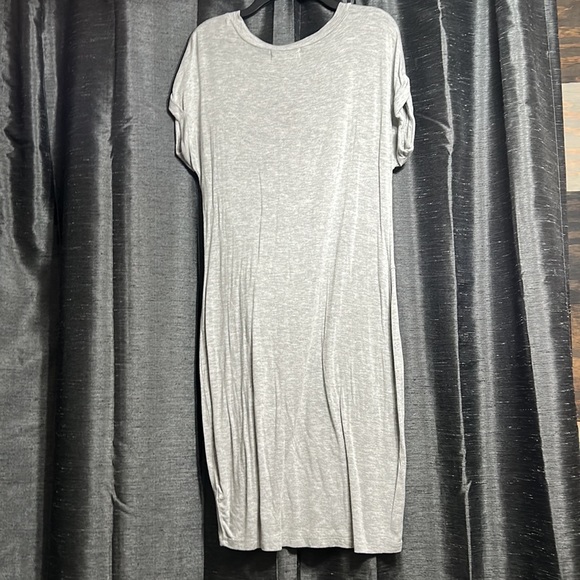 No Comment Women grey tshirt Casual Dress medium - Picture 2 of 3